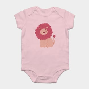 Pink Lion Baby Bodysuit